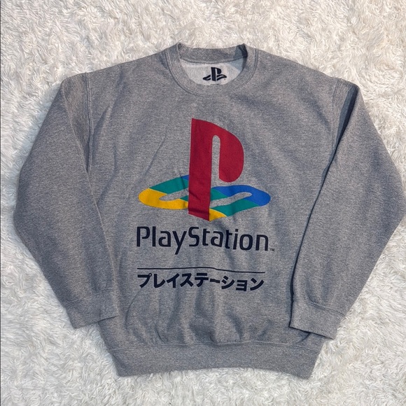 Sony PlayStation Gray Logo Men's Sweater - Picture 1 of 3
